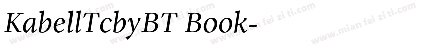 KabellTcbyBT Book字体转换